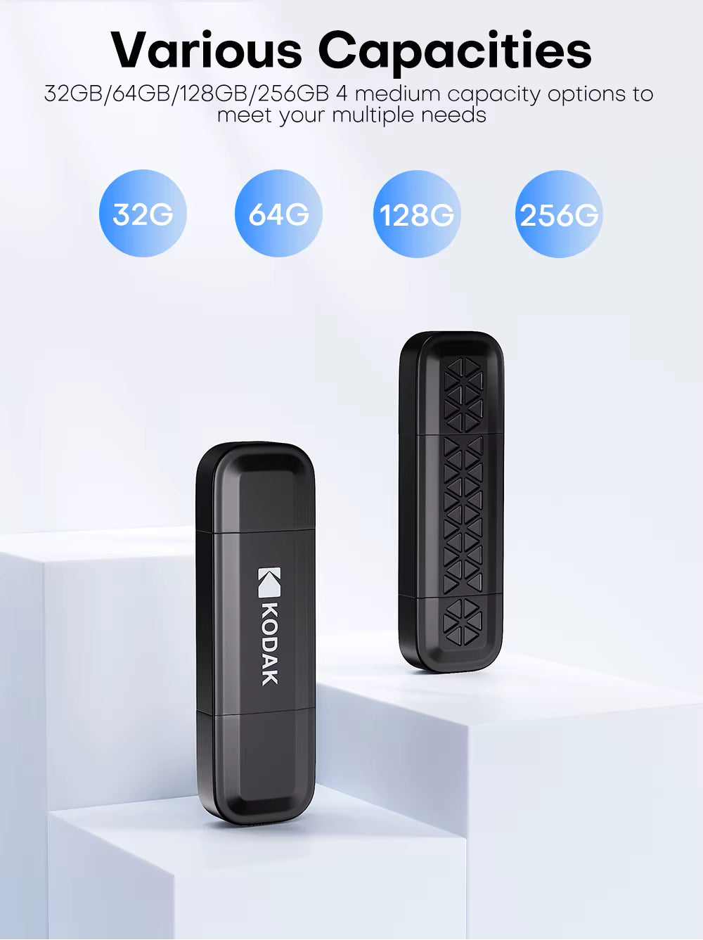 KODAK K143D Series 128GB Dual Flash Drive USB 3.2 Gen1 / Type-C
