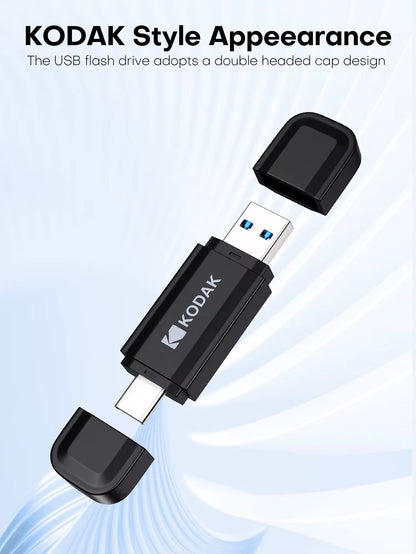 KODAK K143D Series 128GB Dual Flash Drive USB 3.2 Gen1 / Type-C