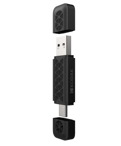 KODAK K143D Series 128GB Dual Flash Drive USB 3.2 Gen1 / Type-C