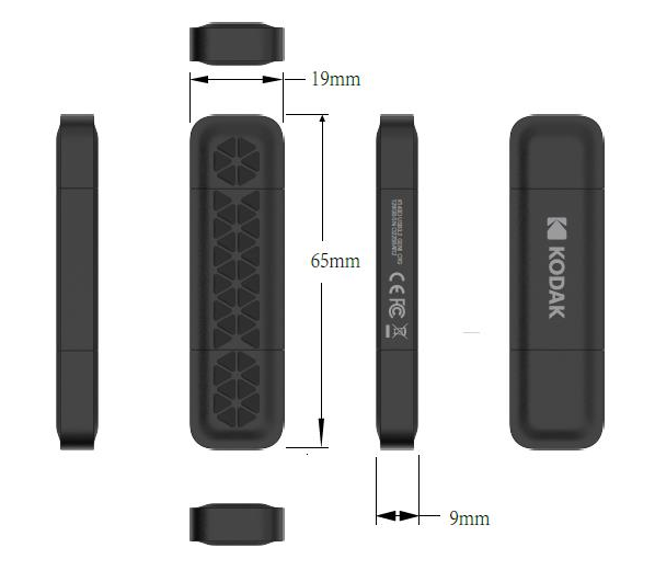 KODAK K143D Series 128GB Dual Flash Drive USB 3.2 Gen1 / Type-C